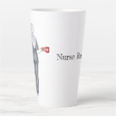 Gepersonaliseerde Chic Moslim Vrouw Verpleegster M Latte Mok (Voorkant)