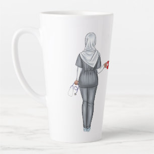 Gepersonaliseerde Chic Moslim Vrouw Verpleegster M Latte Mok