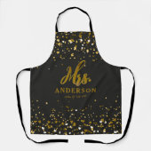 Gepersonaliseerde Chic Mr en Mrs Aprons Gift Set Schort (Voorkant)