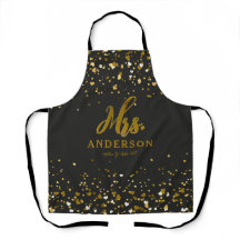 Gepersonaliseerde Chic Mr en Mrs Aprons Gift Set
