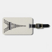 Gepersonaliseerde Chic Paris Eiffeltoren Bagagelab Bagagelabel (Voorkant horizontaal)