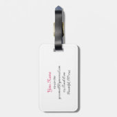 Gepersonaliseerde Chic Paris Eiffeltoren Bagagelab Bagagelabel (Achterkant verticaal)