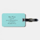 Gepersonaliseerde Chic Paris Eiffeltoren Blauwe Ch Bagagelabel (Achterkant horizontaal)