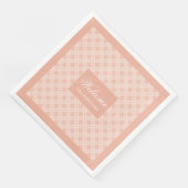 Gepersonaliseerde Chic servetten moderne pasteltaf (Hoek)