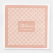 Gepersonaliseerde Chic servetten moderne pasteltaf (Voorkant)
