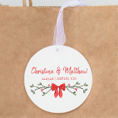 Gepersonaliseerde Chic Winter Vakantie Kerstbruilo Bedankjes Labels