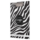 Gepersonaliseerde Chic Zebra Print Custom Company Klembord (Links)
