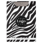 Gepersonaliseerde Chic Zebra Print Custom Company  Klembord (Voorkant)