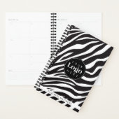 Gepersonaliseerde Chic Zebra Print Custom Company  Planner (Display)
