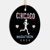 Gepersonaliseerde Chicago Marathon cadeau voor mar Keramisch Ornament (Rechts)