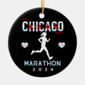 Gepersonaliseerde Chicago Marathon cadeau voor mar Keramisch Ornament (Voorkant)