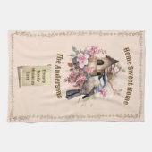 Gepersonaliseerde Chickade Home Sweet Home Theedoek (Horizontaal)