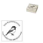 Gepersonaliseerde Chickadee Retour Adres Stamp – N Rubberstempel (Gestempeld)