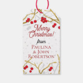 Gepersonaliseerde Chickades Christmas Gift Tags Cadeaulabel (Achterkant)