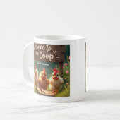 Gepersonaliseerde Chicken Coop Mok - Welkom bij de (Voorkant links)