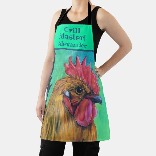 Gepersonaliseerde Chicken Grill Master Schort (Insitu)