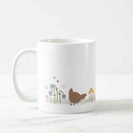 Gepersonaliseerde Chicken Lovers Country Kitchen Koffiemok (Links)
