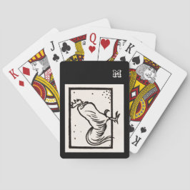 Gepersonaliseerde  Chicken Rooster Zwart Pokerkaarten