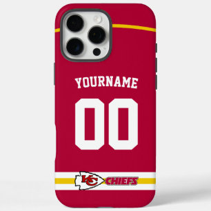 Gepersonaliseerde Chiefs Jersey Amerikaans Footbal iPhone 16 Pro Max Hoesje