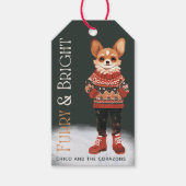 Gepersonaliseerde Chihuahua Dog Holiday Gift Label Cadeaulabel (Voorkant)