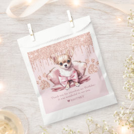 Gepersonaliseerde Chihuahua Hond met Glitter Verja Bedankzakje
