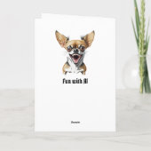 Gepersonaliseerde Chihuahua Puns Gelukkige Verjaar Kaart (Achterkant)