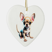 Gepersonaliseerde Chihuahua Puppy Keramisch Ornament (Rechts)