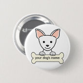Gepersonaliseerde Chihuahua Ronde Button 5,7 Cm (Voorkant /achterkant)