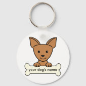 Gepersonaliseerde Chihuahua Sleutelhanger (Voorkant)