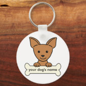 Gepersonaliseerde Chihuahua Sleutelhanger (Voorkant)