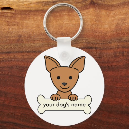 Gepersonaliseerde Chihuahua Sleutelhanger (Voorkant)