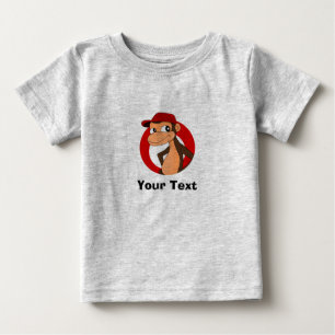 Gepersonaliseerde Chimp cartoon Baby T-shirt
