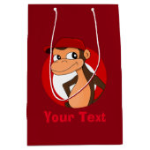 Gepersonaliseerde chimp cartoon middelgrote cadeau medium cadeauzakje (Voorkant)