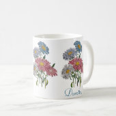 Gepersonaliseerde China Asters Koffiemok (Voorkant rechts)