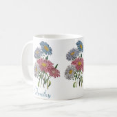 Gepersonaliseerde China Asters Koffiemok (Voorkant links)