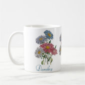 Gepersonaliseerde China Asters Koffiemok (Links)