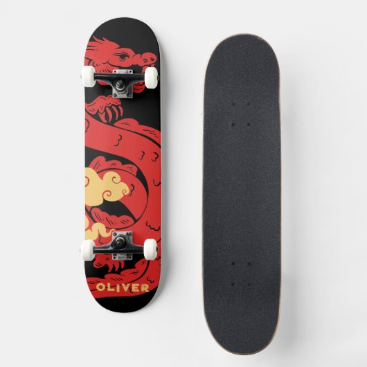 Gepersonaliseerde Chinese draak Persoonlijk Skateboard (Voorkant)