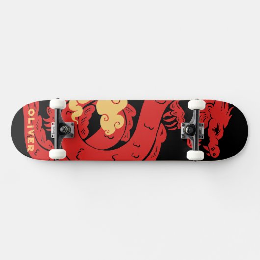 Gepersonaliseerde Chinese draak Persoonlijk Skateboard (Horizontaal)