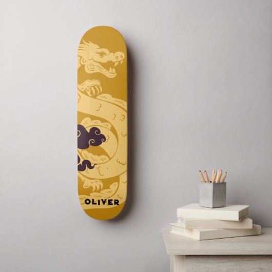 Gepersonaliseerde Chinese draak Persoonlijk Skateboard (Muurkunst)