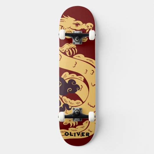 Gepersonaliseerde Chinese draak Persoonlijk Skateboard (Voorkant)