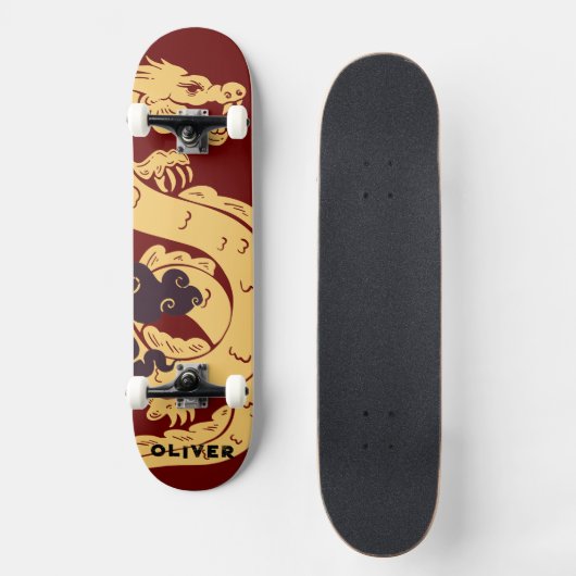 Gepersonaliseerde Chinese draak Persoonlijk Skateboard (Voorkant)