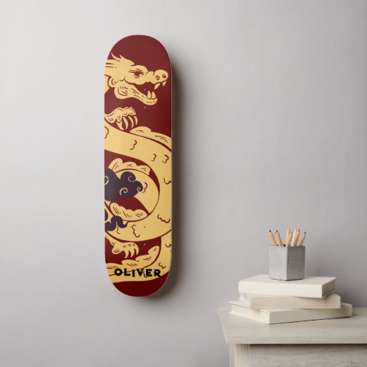 Gepersonaliseerde Chinese draak Persoonlijk Skateboard (Muurkunst)