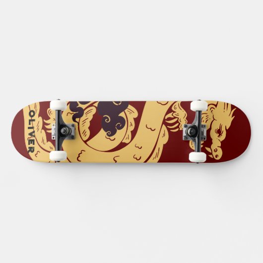 Gepersonaliseerde Chinese draak Persoonlijk Skateboard (Horizontaal)