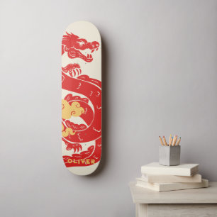 Gepersonaliseerde Chinese draak Persoonlijk Skateboard