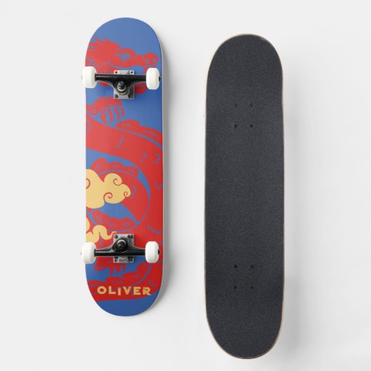 Gepersonaliseerde Chinese draak Persoonlijk Skateboard (Voorkant)