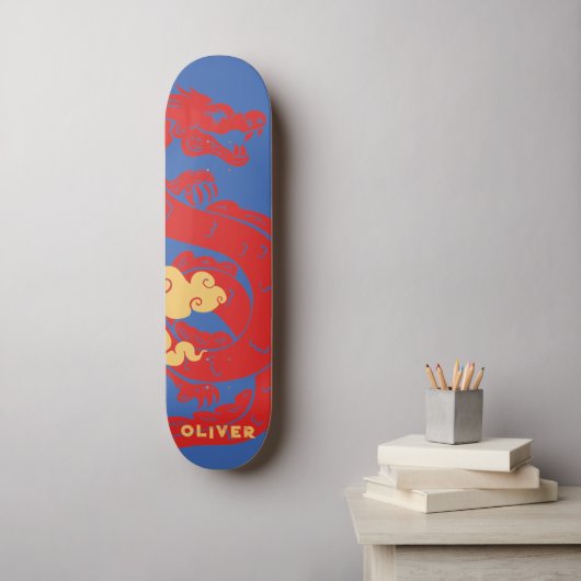Gepersonaliseerde Chinese draak Persoonlijk Skateboard (Muurkunst)