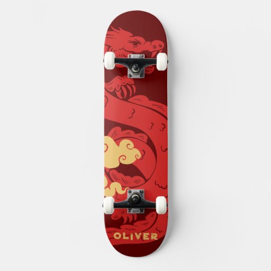 Gepersonaliseerde Chinese draak Persoonlijk Skateboard (Voorkant)