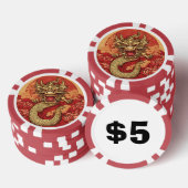 Gepersonaliseerde Chinese Dragon Composite Poker C Chips (Opstapeling)