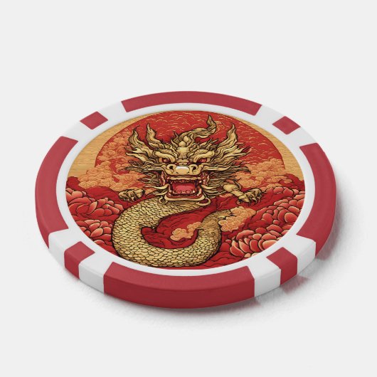 Gepersonaliseerde Chinese Dragon Composite Poker C Chips (Enkel)