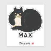 Gepersonaliseerde Chinese Qing-dynastie Black Manc Sticker (Vel)